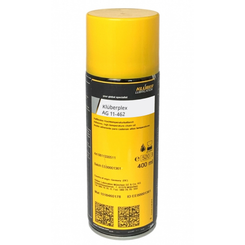 KLUBER Kluberplex AG 11-462 Spray, 400 мл - Белая рабочая смазка для открытых зубчатых передач