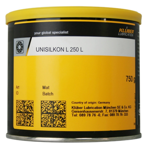 KLUBER Unisilkon L 250 L, 750 г - Смазка с пищевым допуском для арматуры